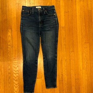 10” high riser skinny skinny Madewell stretch jeans